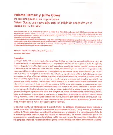 De las Embajadas a las Corporaciones - Technical